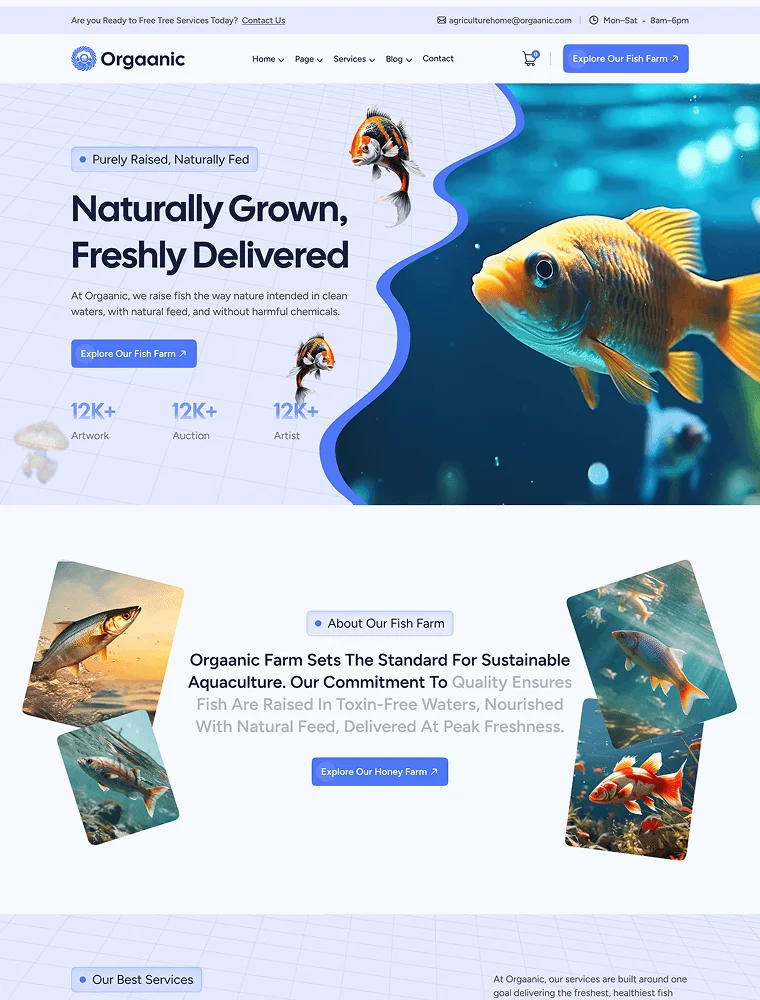Fish Farm template website pertanian