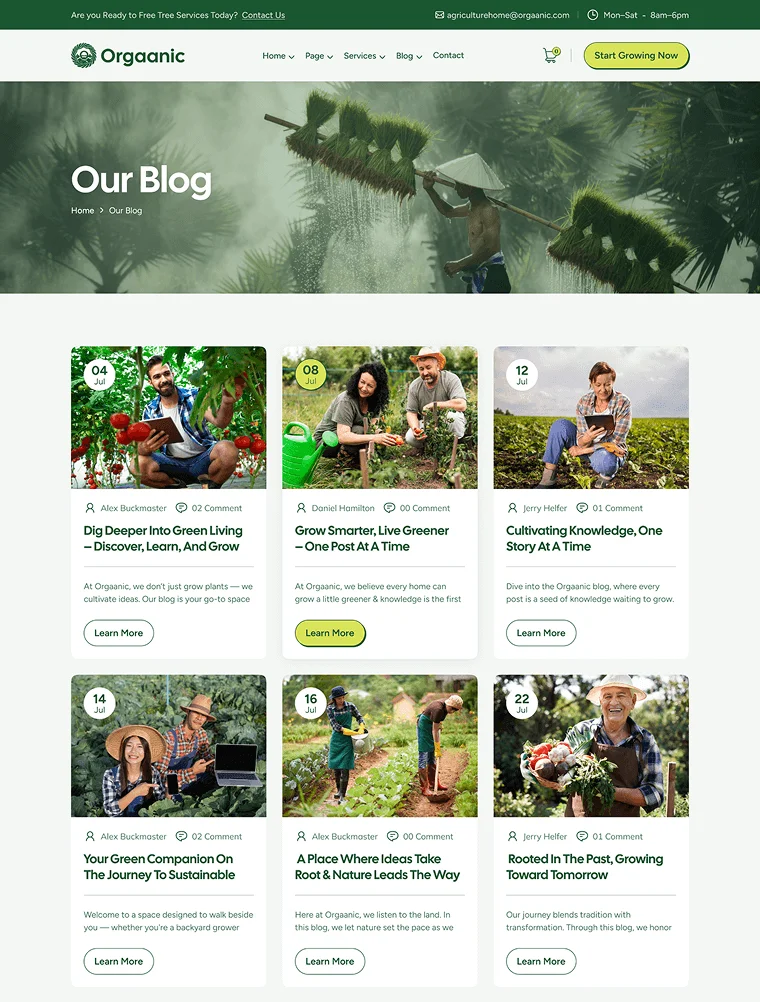 Inner Page 12 website pertanian